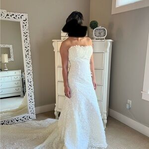 Wedding dress Strapless White Gown small 4
